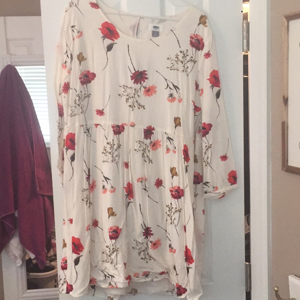Old Navy floral 3/4 sleeve dress